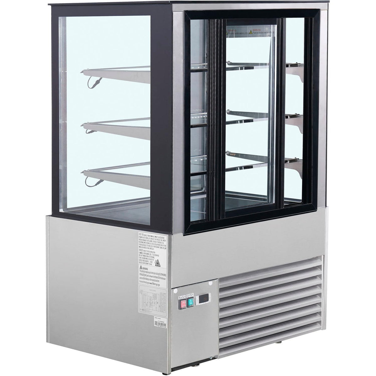 Global Industrial Refrigerated Cake Display Cabinet by Nexel – 12.7 cubic_feet, Stainless Steel, Silver, Model CD900-3-HC