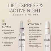 Lift Express & Active Night Ampoule Serum Concentrate Bundle by BABOR – Commercial Grade