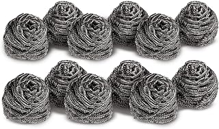 Scotch-Brite Stainless Steel Scourer, 12 Pieces - Rust Resistant Spiral Metal Scourer, Powerful and Effective Clean Scrubbing pad