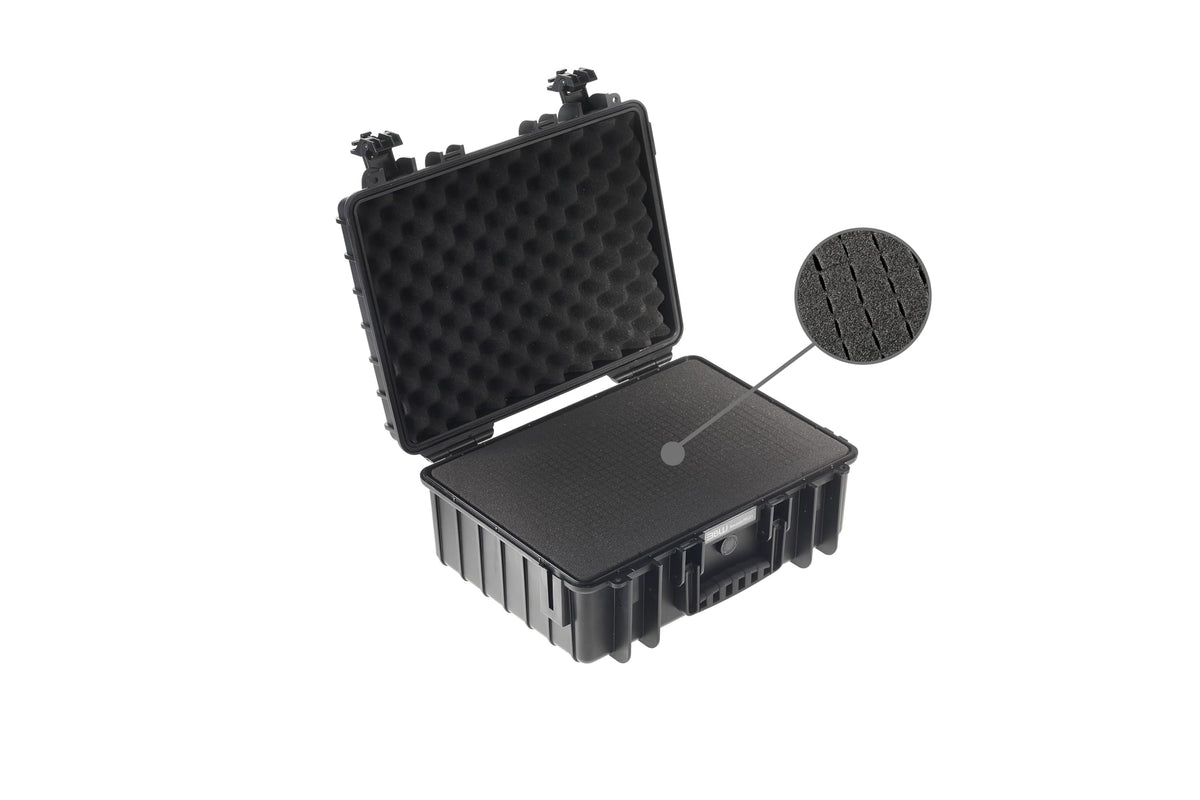 Type 5000 Outdoor Case with SI Foam by B&W International – Type 5000, 22.1 liters, Other, Black, Model 5000/B/SI