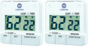 Instruments | | Pocket Electronic Timer (Pack of 2) by Comark – 1 Count, Plastic, Blanco, Model UTL264