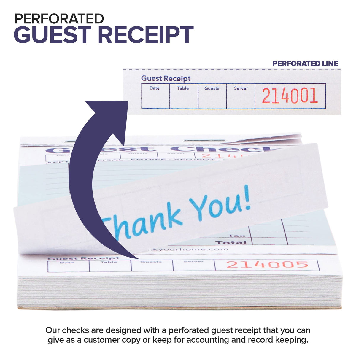Stock Your Home 20 Pack / Black/White / 20 Guest Checks