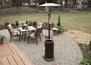 Propane, 41000 BTU, With Steel Table, Gold by AZ Patio Heaters – Steel, Gold, Model HLDS01-CGT