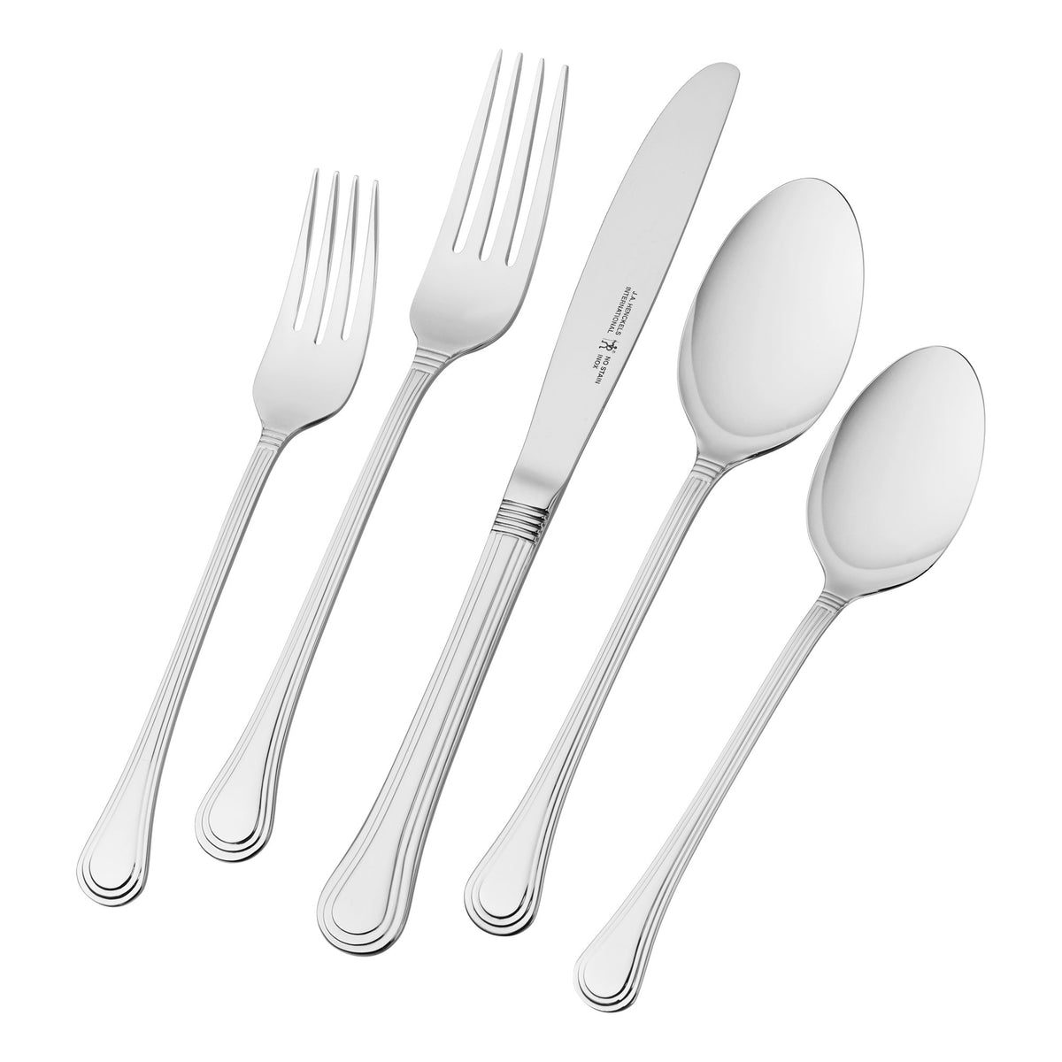 65-Piece Astley Flatware Set by HENCKELS – 65-pc, Stainless Steel, Pack of 65, Model 22515-365