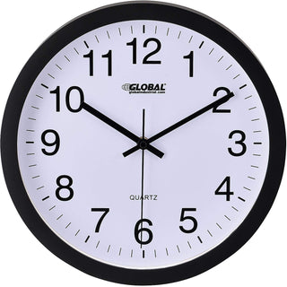 12" Wall Clock by Global Industrial – Plastic, White, Model 695322