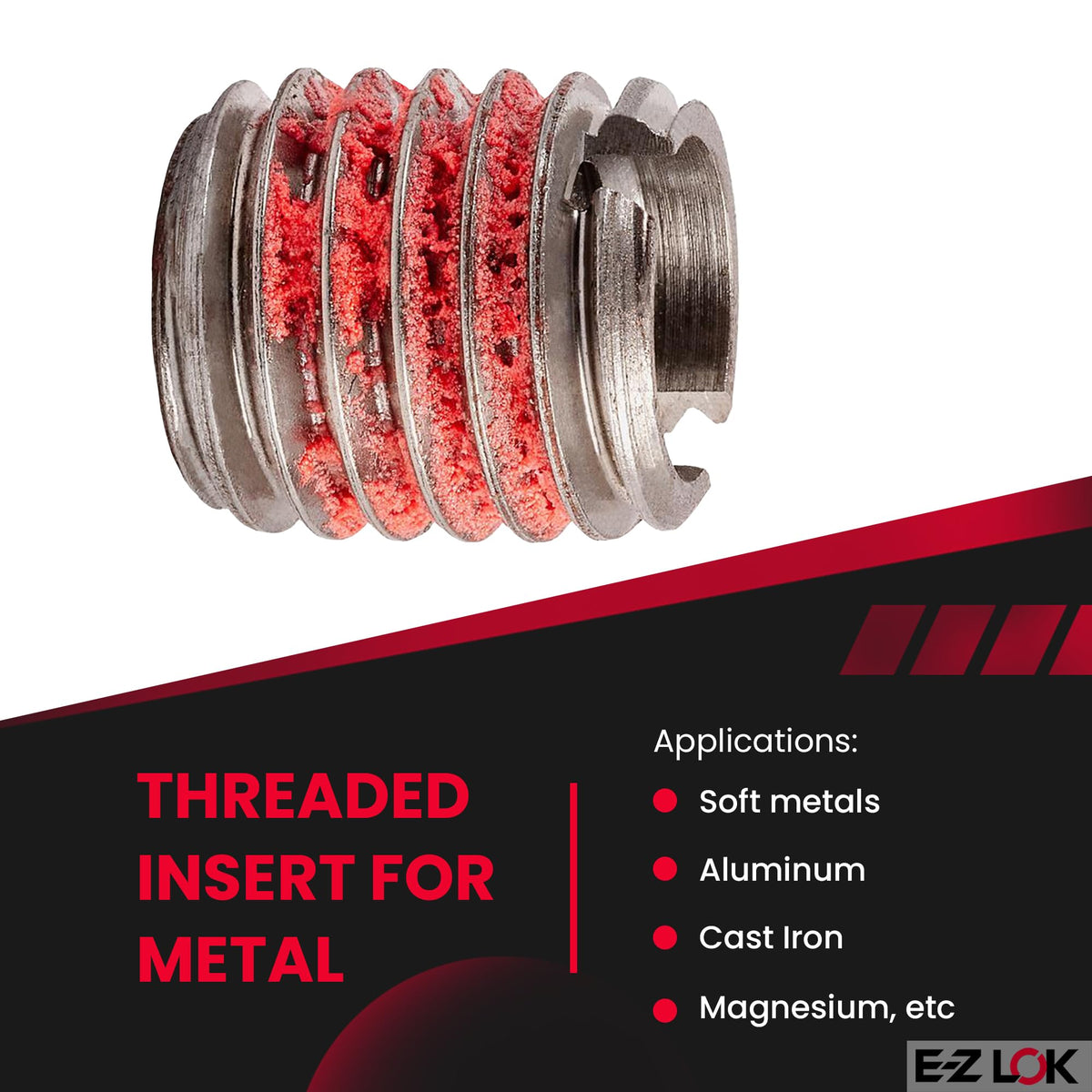 E-Z LOK 7/16"-14 IT, 5/8"-11 ET, 0.656" L / 5 / Pack of 5 Thread Locking Inserts