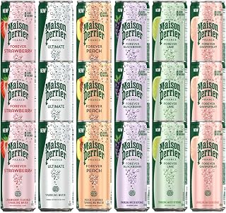 Perrier Forever Flavored Sparkling Water - 6 Flavor Variety Pack, 11.15 Fl Oz Cans - 18 Count