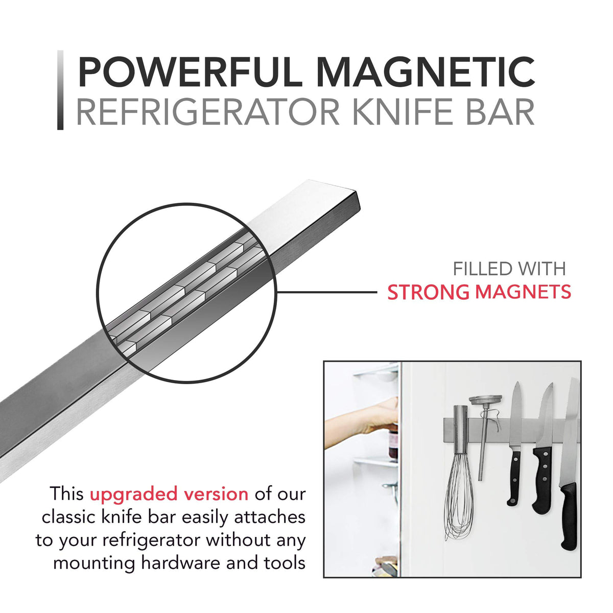 Modern Innovations 14 Inch / Silver / Compact Magnetic Knife Strips