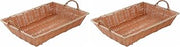 Winco PWBN-16B 16-Inch by 11-Inch by 3-Inch Rectangular Woven Basket with Handles,Medium (Pack of 2)