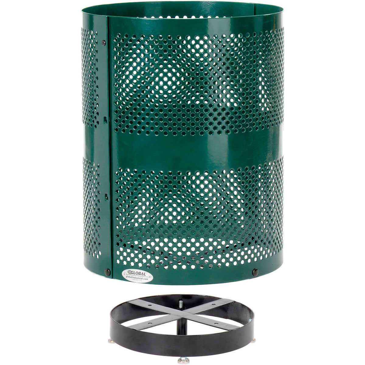 Global Industrial Green / Industrial / 36.0 gallons Outdoor Trash Cans