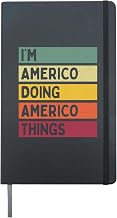 I'm Americo Doing Americo Things Funny Personalized Quote Hardcover Journal, Black