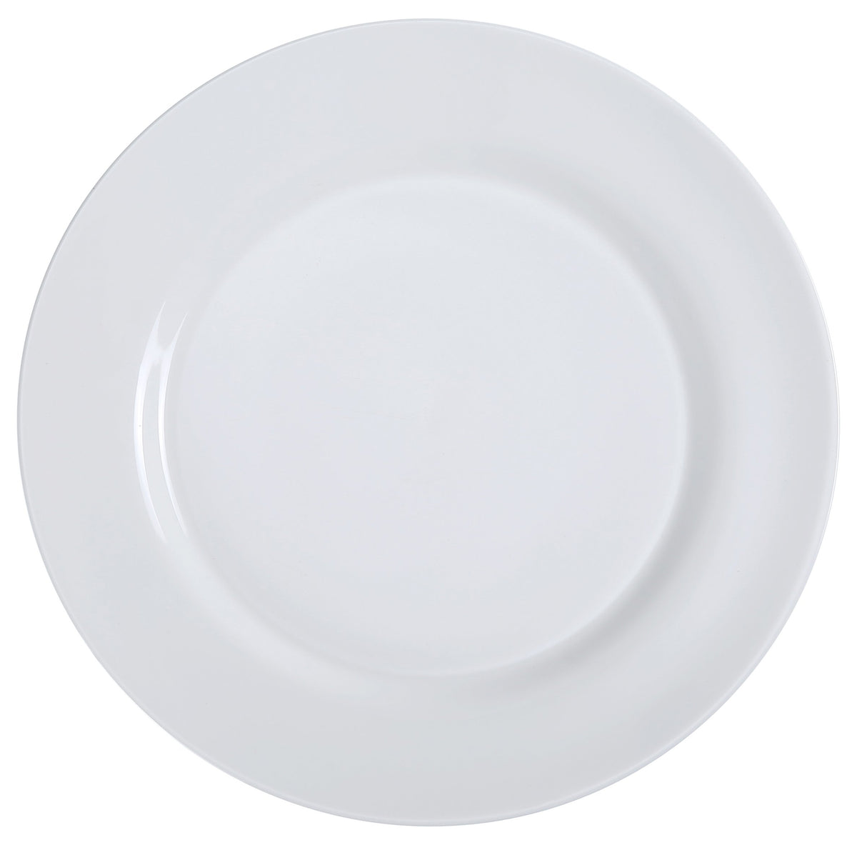 Dinner Plate by Yanco – Large, Porcelain, Bone White, Pack of 12, Model PS-21