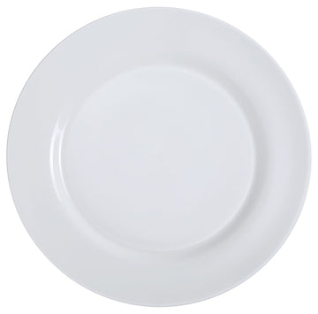 Dinner Plate by Yanco – Large, Porcelain, Bone White, Pack of 12, Model PS-21