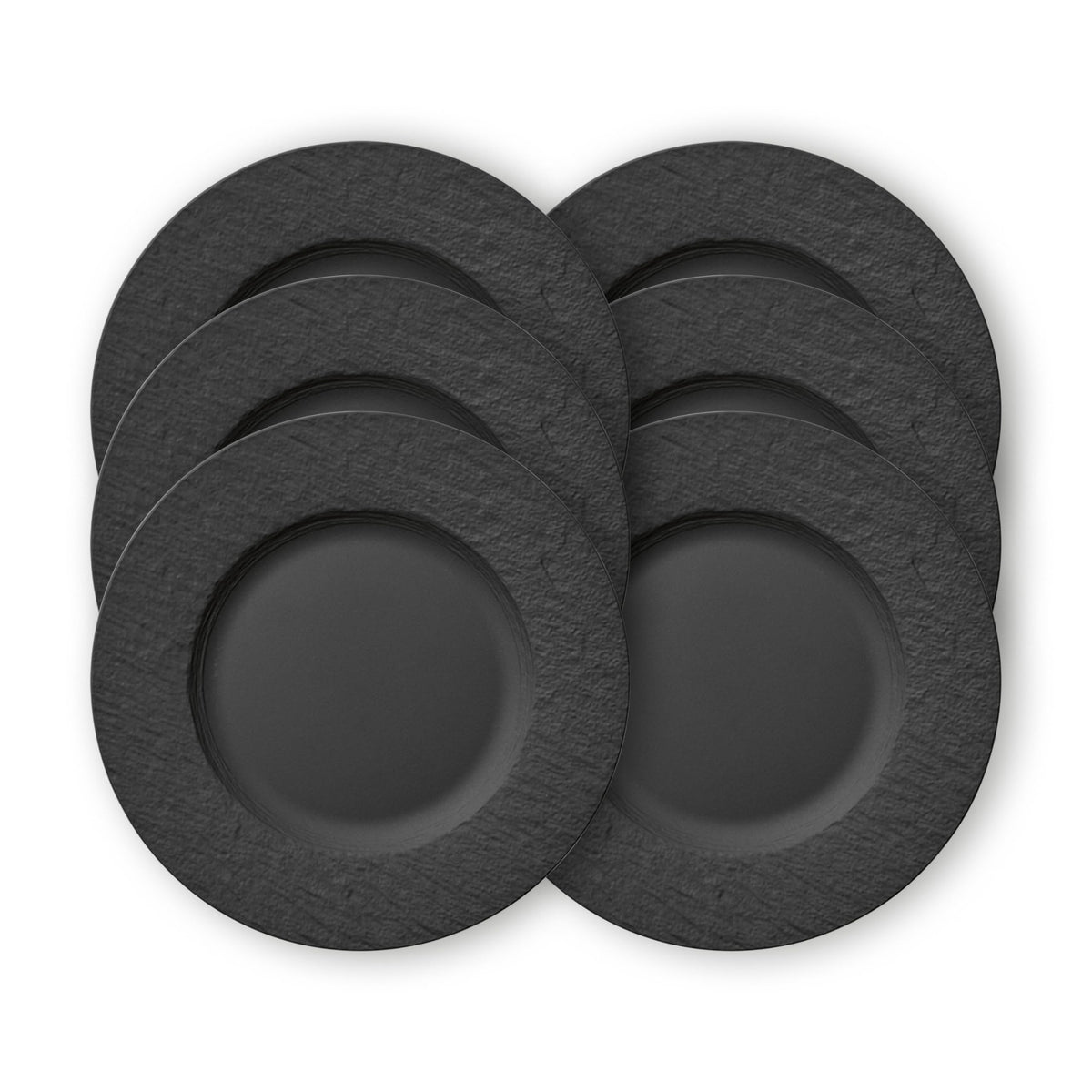 Manufacture Rock Dinner Plate Porcelain by Villeroy & Boch – 27cm, Porcelain, Black, Model 10-4239-2620-6