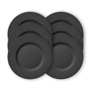 Manufacture Rock Dinner Plate Porcelain by Villeroy & Boch – 27cm, Porcelain, Black, Model 10-4239-2620-6