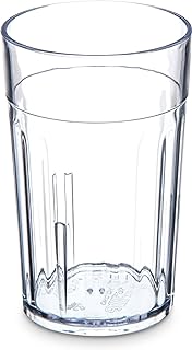 Carlisle FoodService Products Bistro Tumbler Plastic Tumbler for Restaurants, Catering, Kitchens, Plastic, 5.6 Ounces, Clear