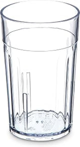Carlisle FoodService Products Bistro Tumbler Plastic Tumbler for Restaurants, Catering, Kitchens, Plastic, 5.6 Ounces, Clear (Pack of 6)