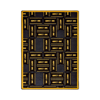 Any Day Matinee Admit One Theater Area Rug by Joy Carpets – 3'10" x 5'4" (Rectangular), Nylon, Black, Model 1666B-01