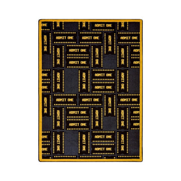 Any Day Matinee Admit One Theater Area Rug by Joy Carpets – 3'10" x 5'4" (Rectangular), Nylon, Black, Model 1666B-01