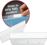 SMEAD Easy Slide Tab, 1/3-Cut, Clear, 18 Per Pack (64626), Pack of 1