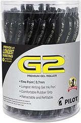 Pilot G2 Premium Gel Roller Pen, Retractable and Refillable, Fine Point 0.7 mm, Black Ink, 36 Count