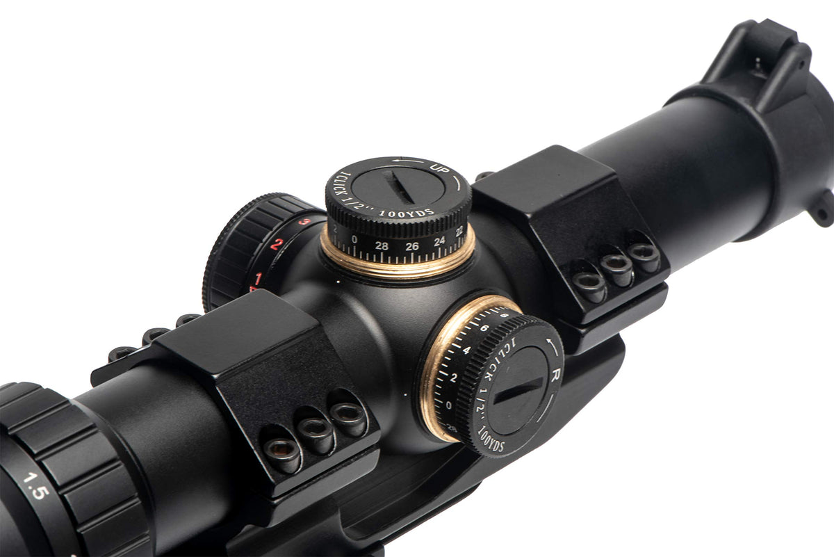 1-8x24 Rifle Scope with Red and Green Illuminated .223 BDC Reticle by Barska – One Size, Metal, Black, Model AC13326
