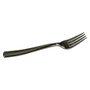 Hammered Look Disposable Cutlery, Silver, Durable Plastic, Decorative Look, 600 Count (Fork)