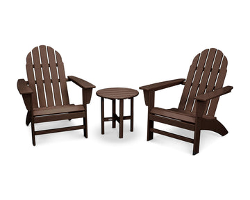 Vineyard 3-Piece Adirondack Set (Mahogany) by Polywood – Onesize, High Density Polyethylene, Mahogany, Pack of 3, Model PWS399-1-NV