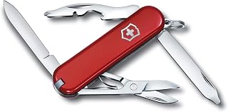 Victorinox Rambler Swiss Army Knife, 10-Function Pocket Knife, Red | Swiss-made multitool, compact pocket knife, multiple functions, everyday readiness