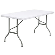 Flash Furniture Granite White / 5 feet / Classic Folding Tables