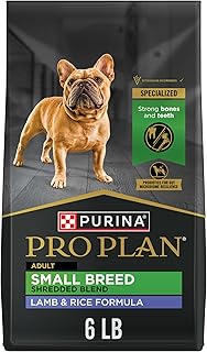 Purina Pro Plan Small Breed High Protein Dog Food Dry Shredded Blend Lamb and Rice Formula - 6 lb. Bag