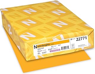 Neenah Wausau Paper Astrobrights Colored Card Stock, 65 lb, Letter, Galaxy Gold, 250 Sheets per Pack (22771)