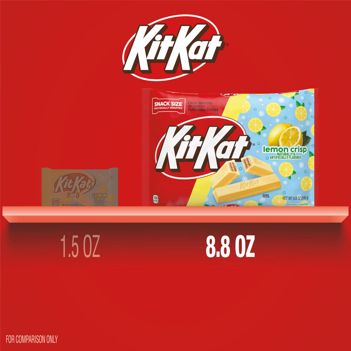 Miniatures Lemon Flavored Creme Wafer by Kit Kat – 8.4 Ounce (Pack of 1), Yellow
