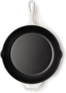 Lodge 11 Inch Enameled Cast Iron Skillet, Oyster