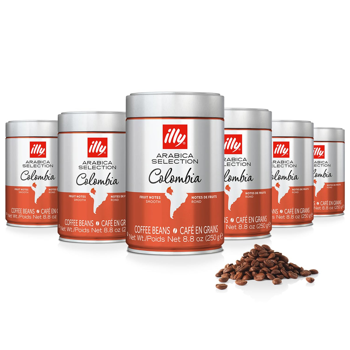 illy Colombia Single Origin Medium Roast / 8.8 Ounce (Pack of 6) / Colombia Roasted Coffee Beans