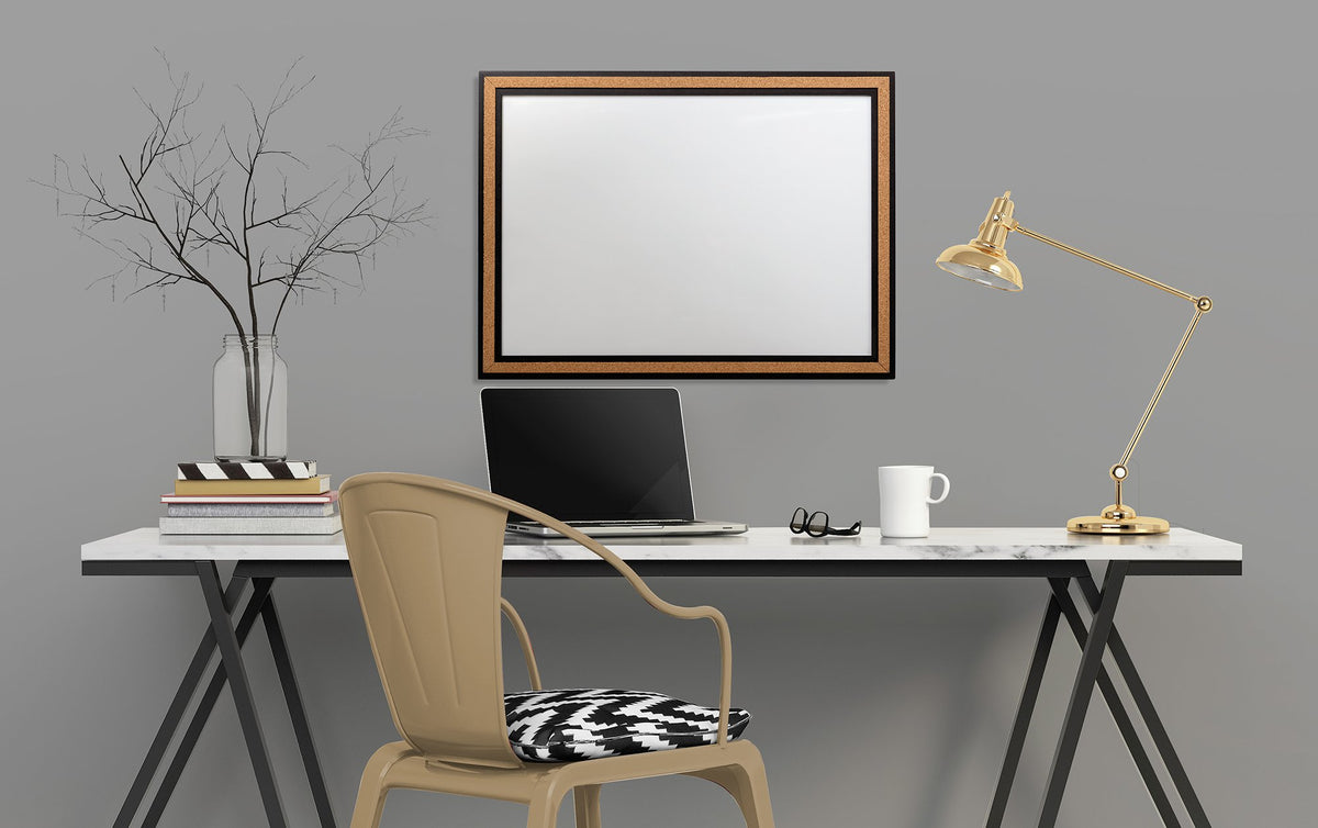 Dry-Erase Board/Whiteboard by Quartet – 23"W x 17"H, painted steel, Black, Model 13765