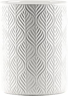 10 Strawberry Street Embossed Utensil Crock, Leaf