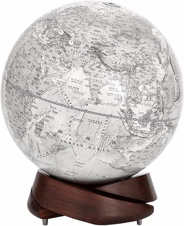Globe, Cute Elegant Premium Decorative Creative with Black Walnut Base 10 Inch Diameter Clear Text Marking by SYUKMH – One Size, resin, World Globe E, Model VXVVAYCBA