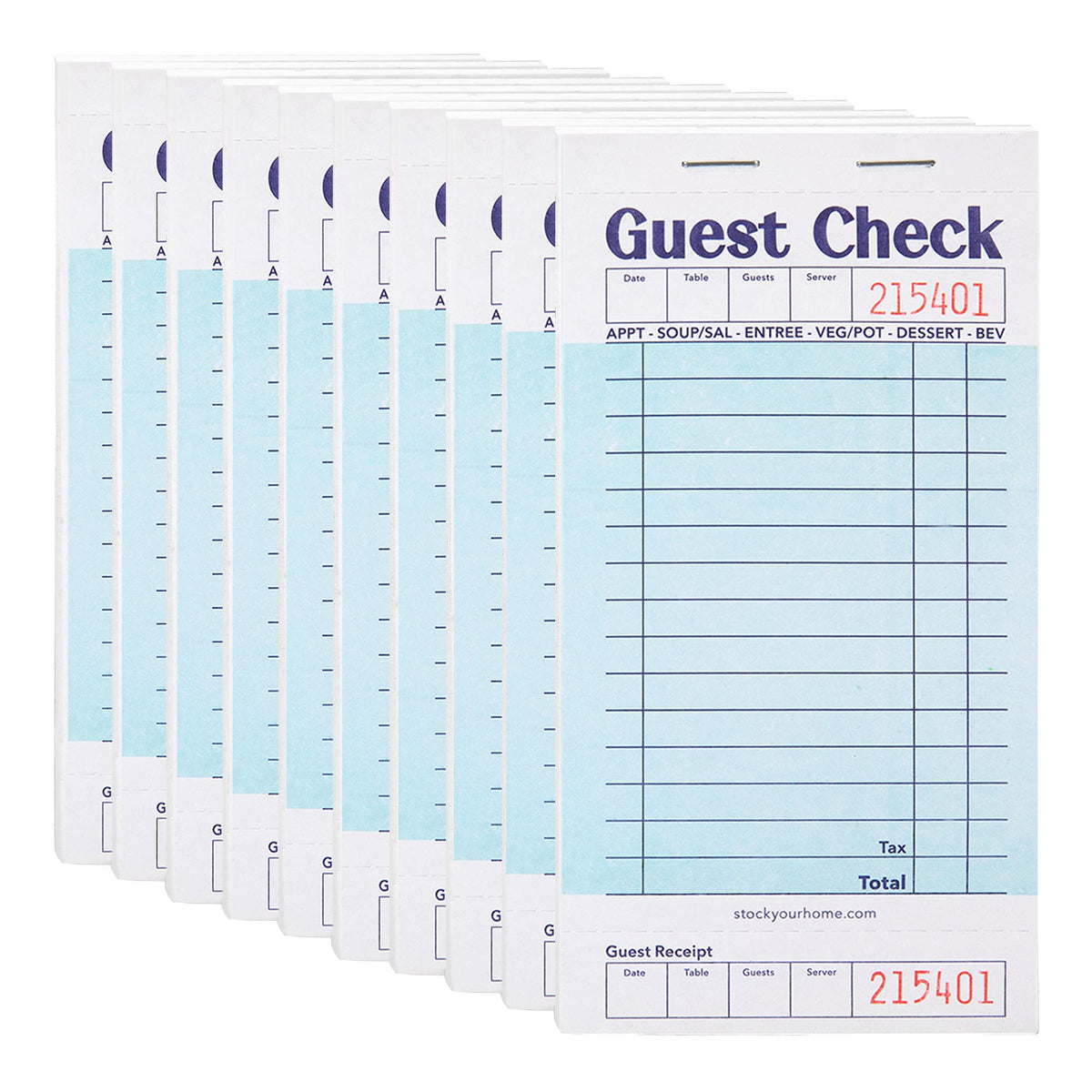 Stock Your Home 10 Pack / Blue / 1 Guest Checks