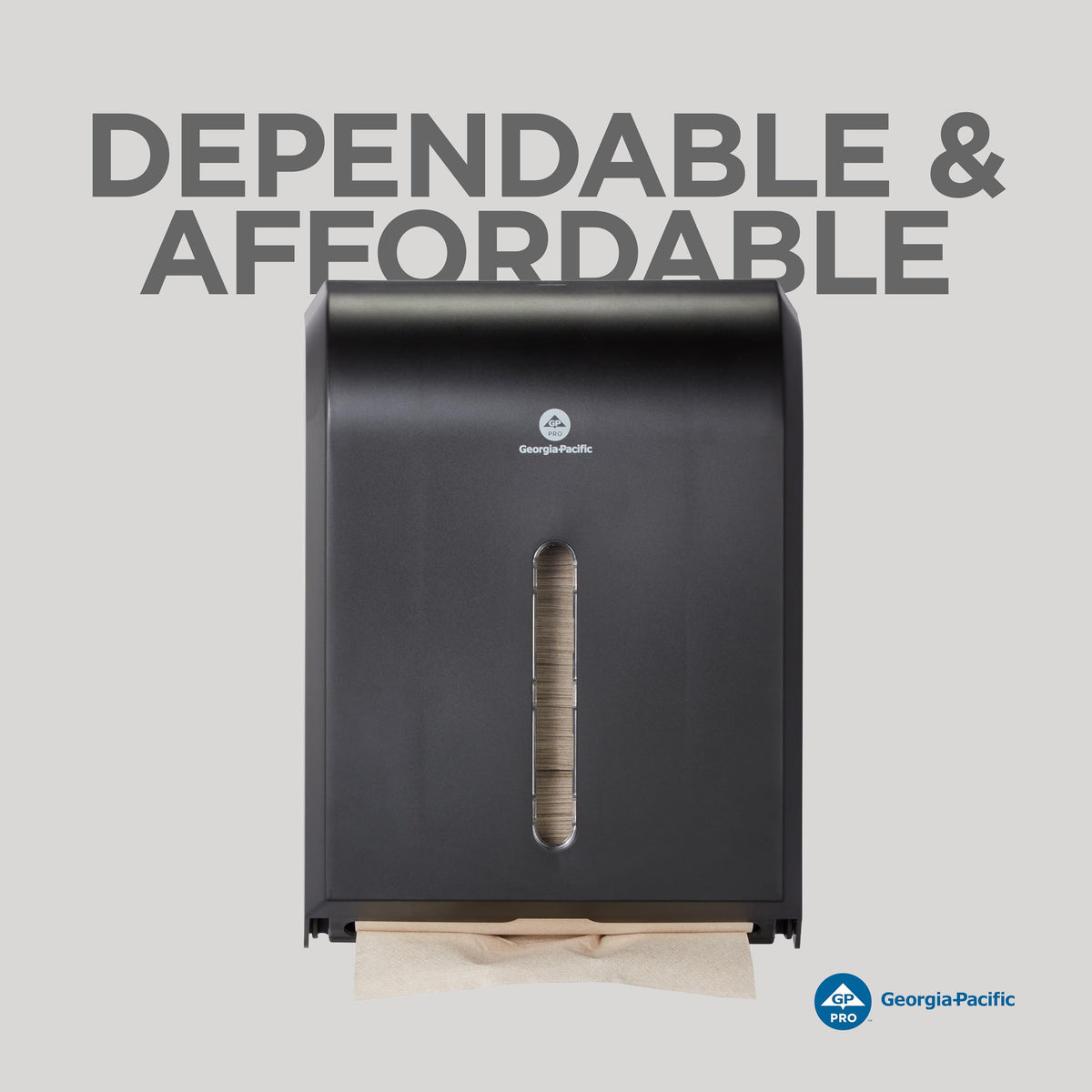 Georgia-Pacific Folded Paper Towel Dispenser / 37.3 X 47.8 X 100 Inch / Black Commercial Paper Hand Towel Dispensers