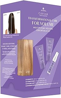 Alterna CAVIAR Anti-Aging Multiplying Volume Travel Kit - Shampoo, Conditioner, Styling Mist | For Fine, Thin Hair | Light Hold | Sulfate Free