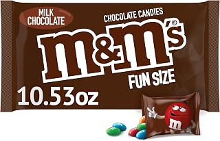 Milk Chocolate Fun Size Candy Bag, 10.53oz | M&M'S candy, milk chocolate candy, fun size candy bag, chocolate candy, chocolate snacks, snack size candy, sweet snacks
