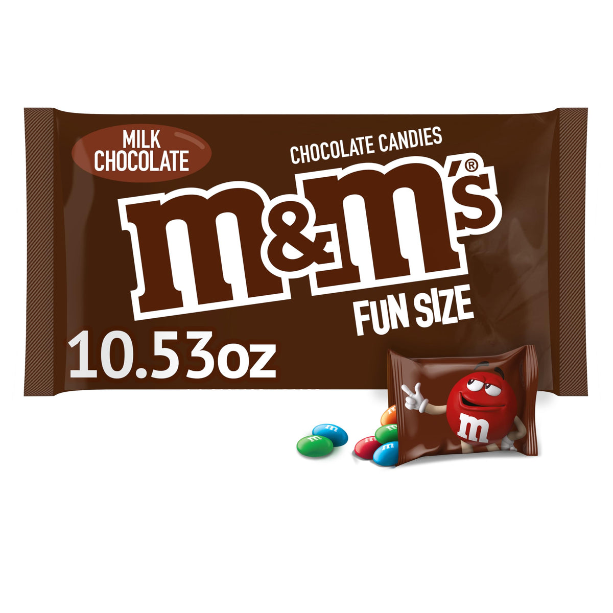 Milk Chocolate Fun Size Candy Bag by M&M's – 10.53 Ounce (Pack of 1), colorful, Model 323767