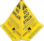 Global Industrial Trilingual "Do Not Stack" Printed Pallet Cones, Yellow