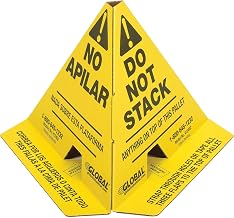 Global Industrial Trilingual "Do Not Stack" Printed Pallet Cones, Yellow