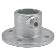 1" Size Medium Flange Pipe Fitting (1.375" Fitting Inside Diameter) by Global Industrial – 3.5"L x 3.5"W x 2"H, Galvanized Iron, Gray, Model 798728