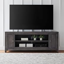 Liberty Furniture Modern Farmhouse Entertainment Stand 78 Inch TV Console Transitional - Dusty Charcoal Distressed Oak Wood