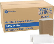 Pacific Blue Basic by Georgia-Pacific PRO Multifold Paper Towels, White, 250 Towels Per Pack, 16 Packs Per Case, 20204