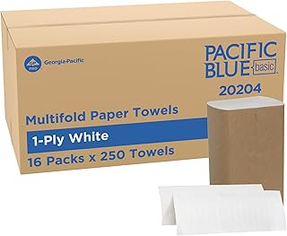 Pacific Blue Basic by Georgia-Pacific PRO Multifold Paper Towels, White, 250 Towels Per Pack, 16 Packs Per Case, 20204