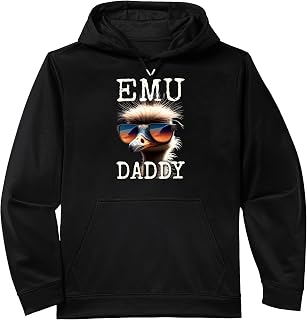 Emu Daddy Ostrich Bird Ratite I Love Emus Fathers Day Performance Hoodie